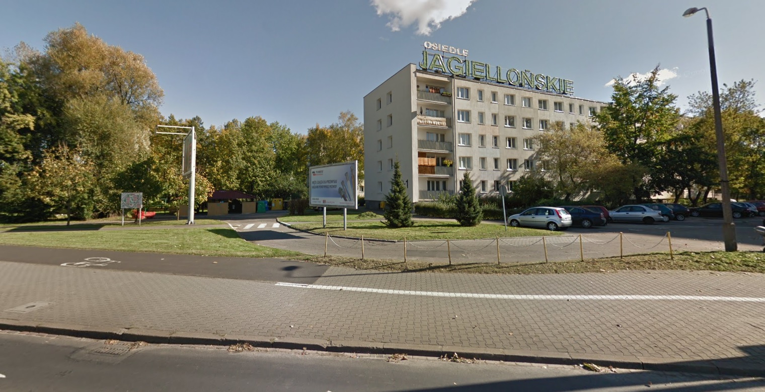 osiedle jagiellońskie trup śmnietnik - Gogle Maps