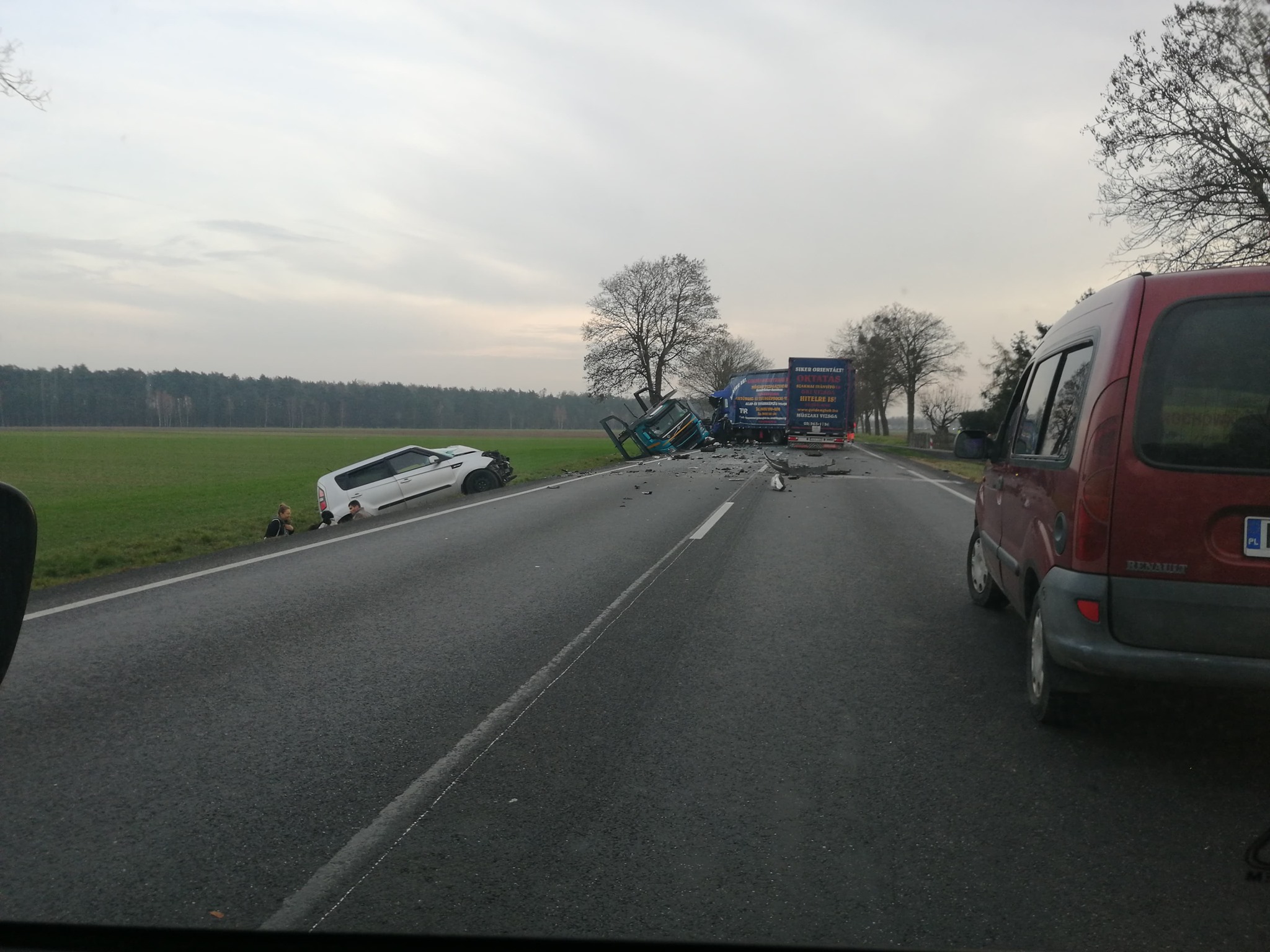 wypadek dk11  - MotoSygnały/Paweł