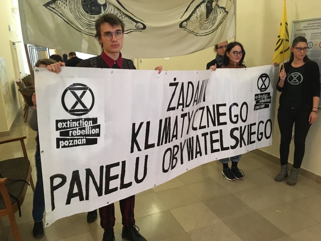 Działacze Extinction Rebellion - Piotr Jaśkowiak
