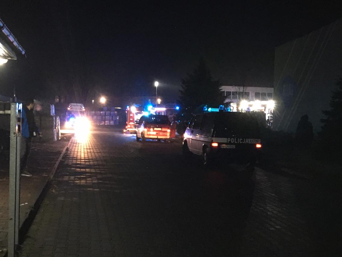 Pożar przy zakładzie chemicznym w Poznaniu  kopanina - Jacek Butlewski