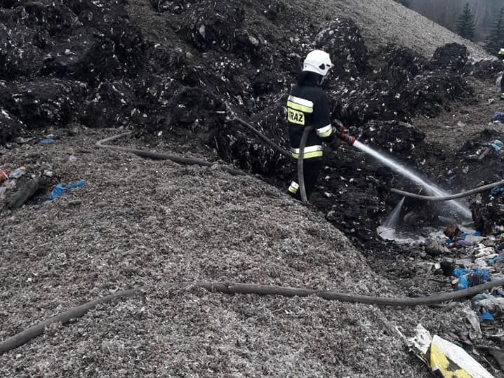 pożar składowiska opon marantowska konin - OSP Cukrownia