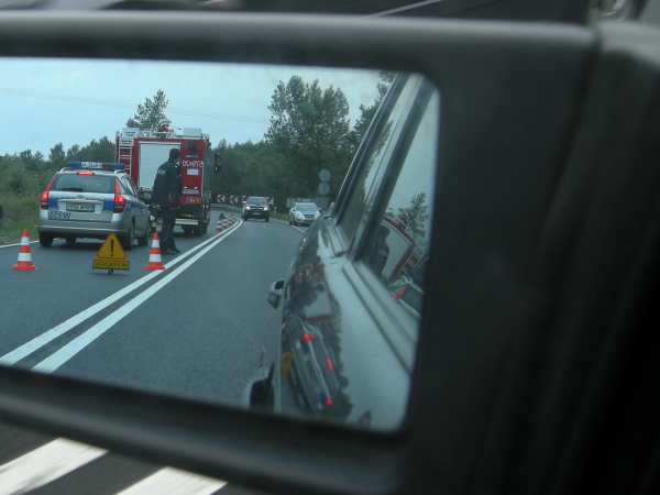 wypadek straż policja - TomFoto