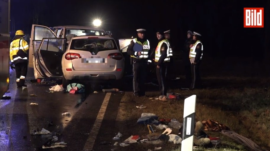 wypadek niemcy rodzina z krajenki - Screen Bild