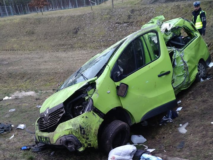 wypadek a2 bus  - OSP KSRG Brójce