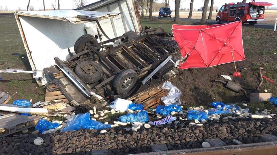 Wypadek granowo bus z szynobusem  - OSP Granowo