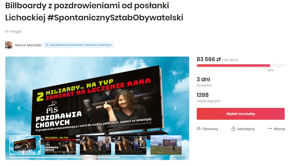 banery joanna lichocka zrzutka - Zrzutka.pl