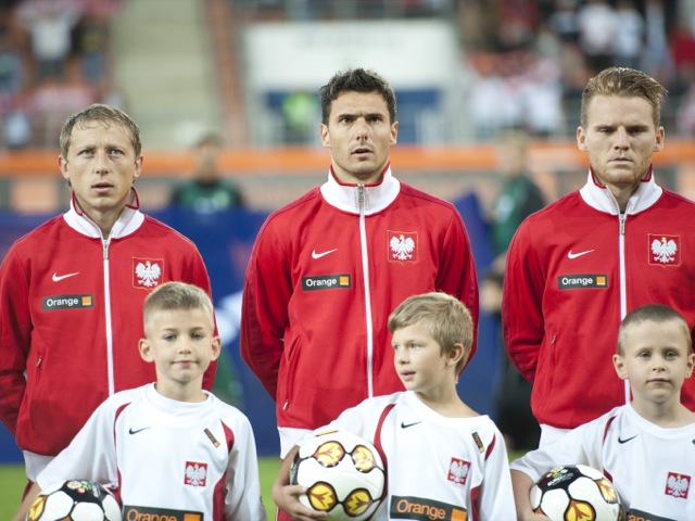 Mecz Polska - Gruzja, Grzegorz Wojtkowiak, Rafał Murawski - Przemek Modliński
