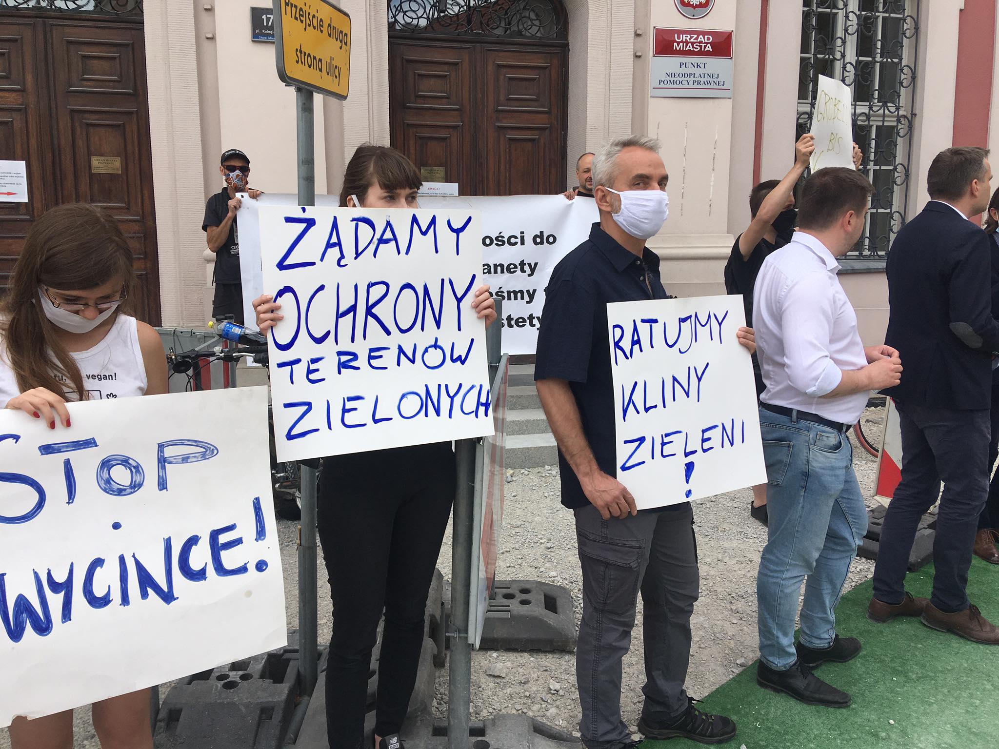 protest przeciwko wycince przy kurlandzkiej - Jacek Butlewski