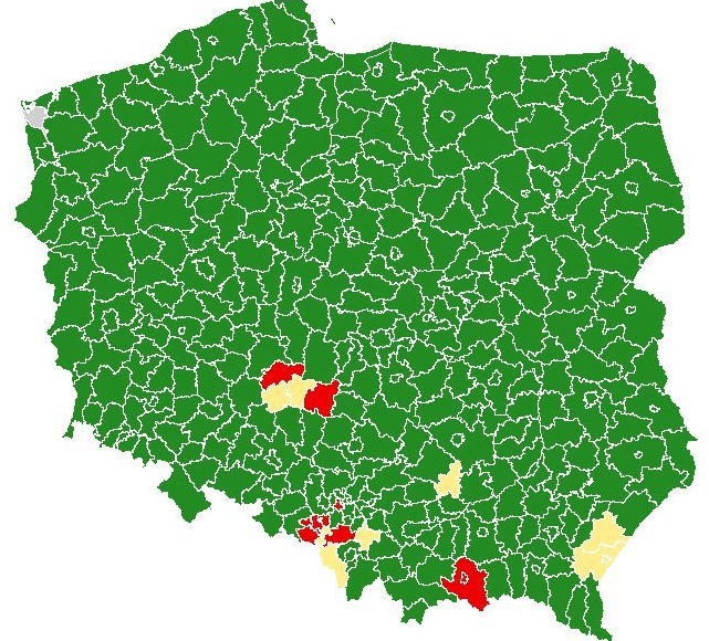 mapa koronawirus - Ministerstwo Zdrowia