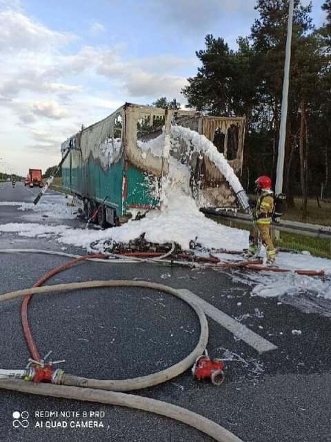A2 naczepa pożar - Straż Pożarna Konin