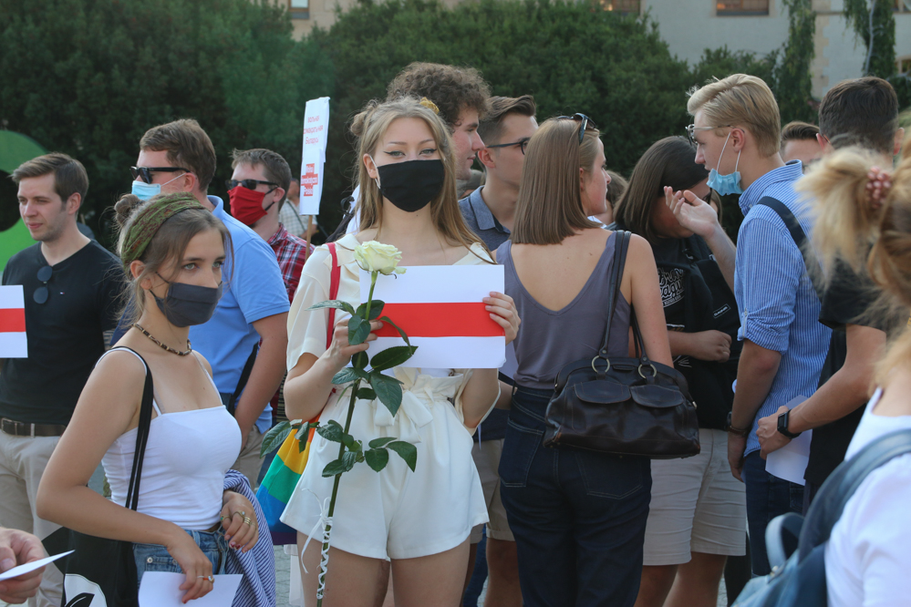 białoruś protest plac mickiewicza - Leon Bielewicz - Radio Poznań