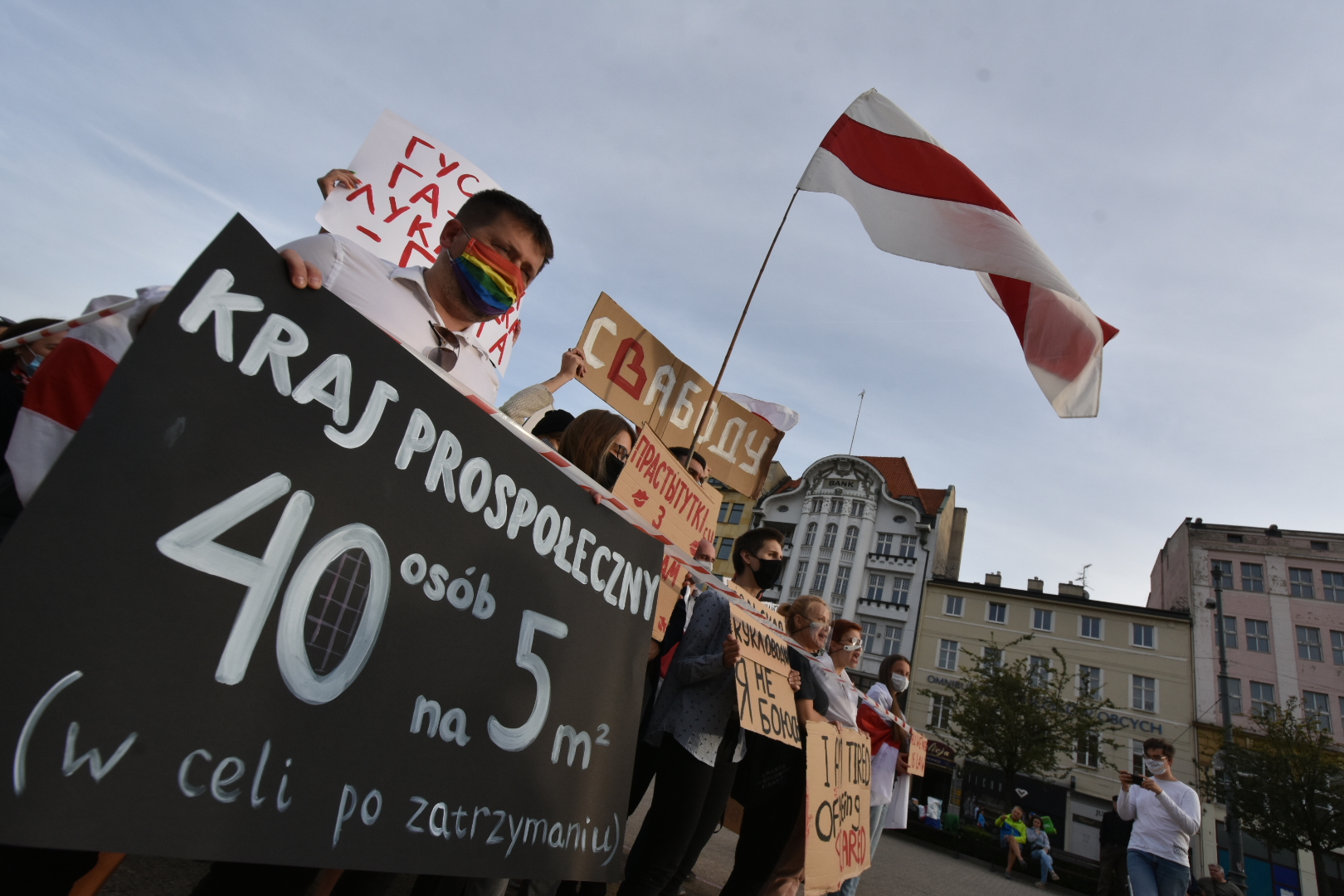protest białoruś Poznań - Wojtek Wardejn