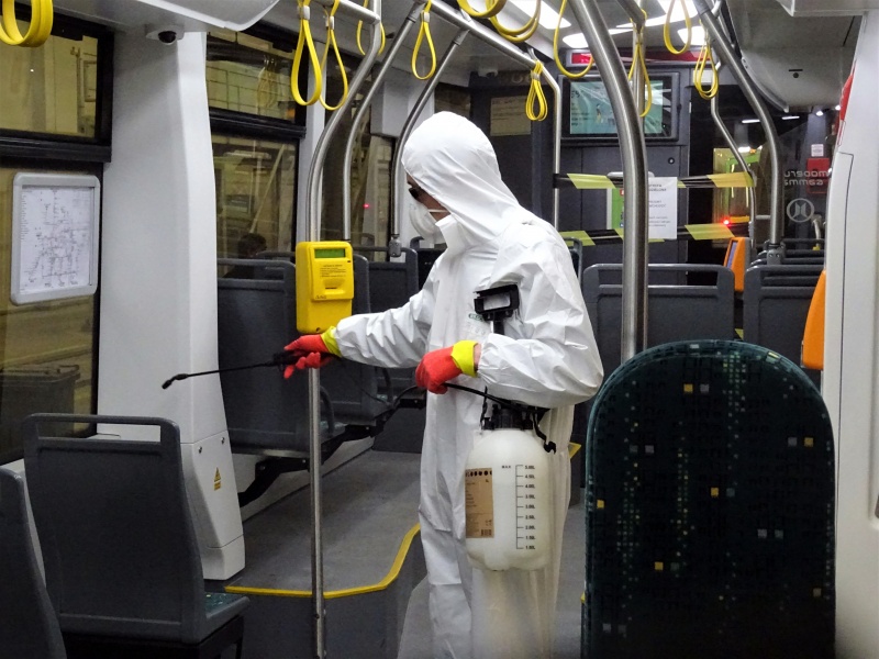 dezynfekcja tramwaju  - MPK
