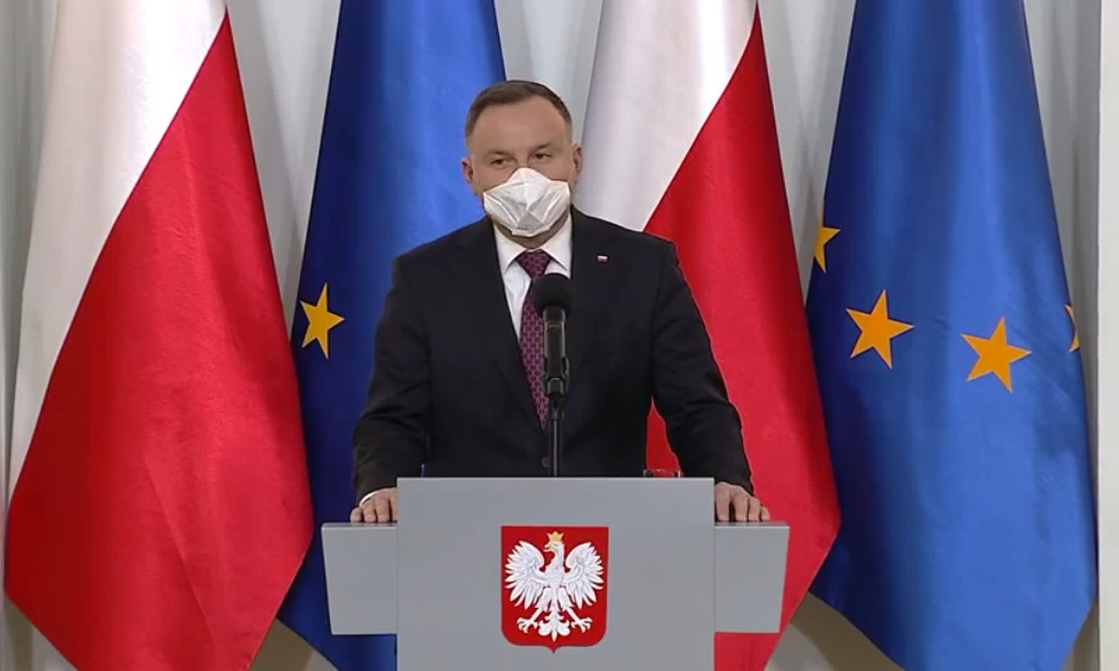 prezydent duda w maseczce - KPRP