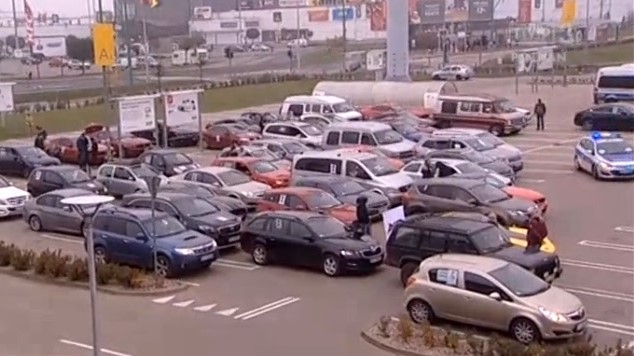samochodowy protest - TVP Poznań