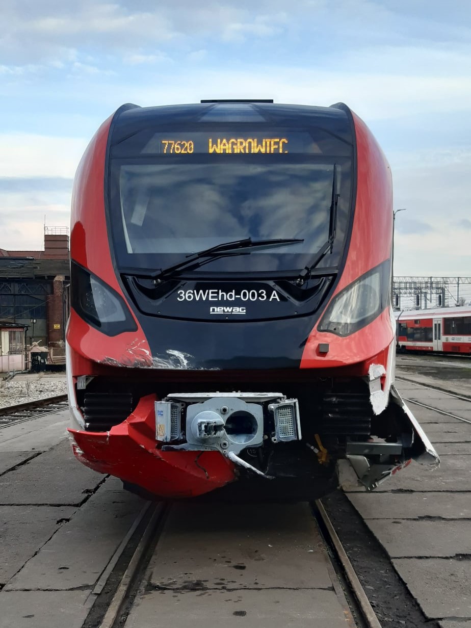 koleje wielkopolskie kolizja pociągu - FB: Koleje Wielkopolskie sp. z o.o.