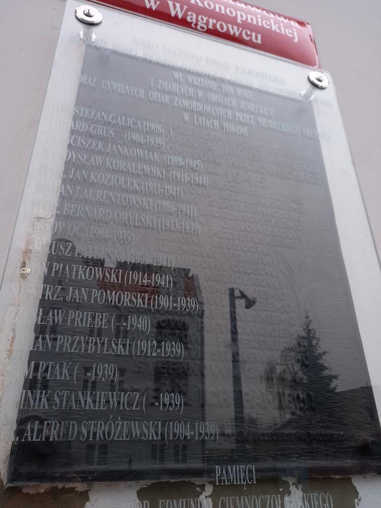 wągrowiec tablica pamiątkowa pedagodzy Edmund Ciemnoczołowski - Gmina Wągrowiec