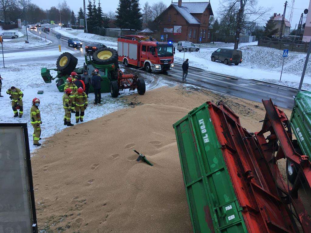 ciągnik staranował ogrodzenie obrzycko - Słuchacz