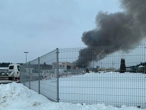 pożar warsztatu skórzewska poznań - MotoSygnały/Rafał