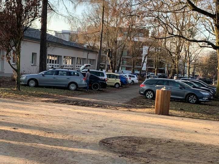 trawnik cytadela park cytadela samochody - Halina Owsianna