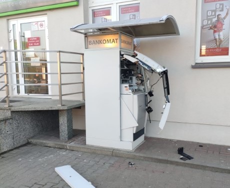 wysadzony bankomat wijewo - KPP Leszno