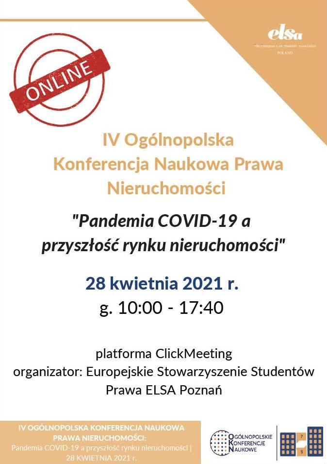 COVID-19nieruchomości - Organizator