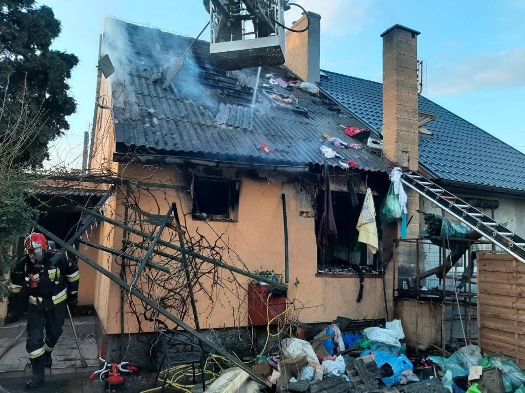 dom pożar czajcze - asp. Krzysztof Stefen - KP PSP Piła