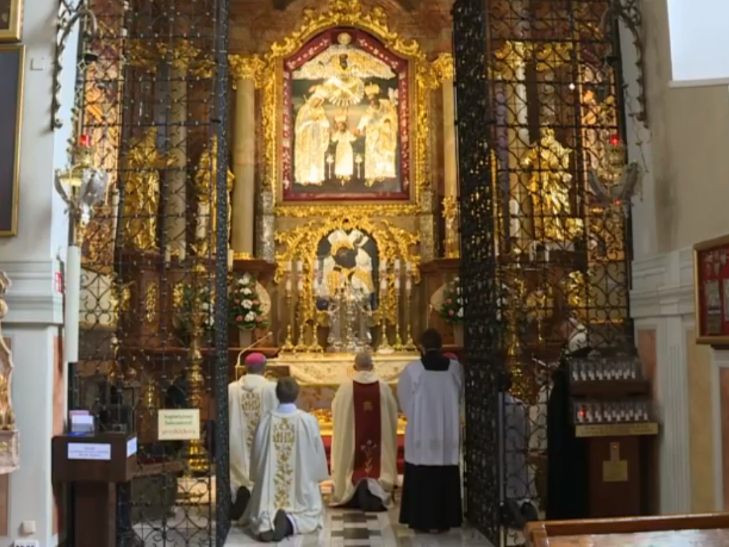 santkuarium św józefa modlitwa rocznica wyzwolenia duchownych z obozu koncentracyjnego w Dachau - Screen FB: Dom Józefa