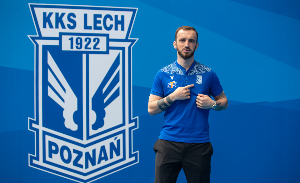 Nika Kvekveskiri  - Lech Poznań/Przemysław Szyszka