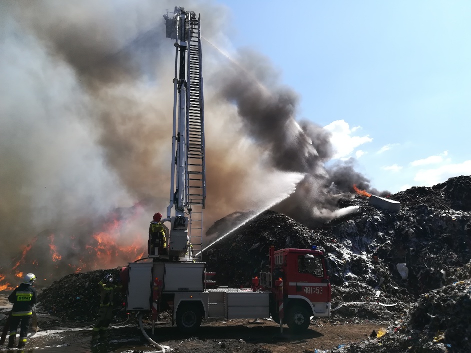 pożar wysypiska przysieka polska  - Dawid Kryś  - Komenda Powiatowa Państwowej Straży Pożarnej w Kościanie