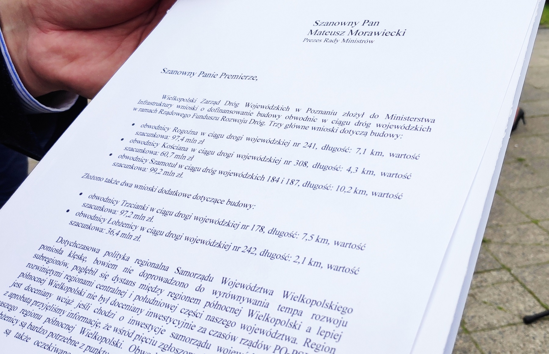 list do premiera - Przemysław Stochaj