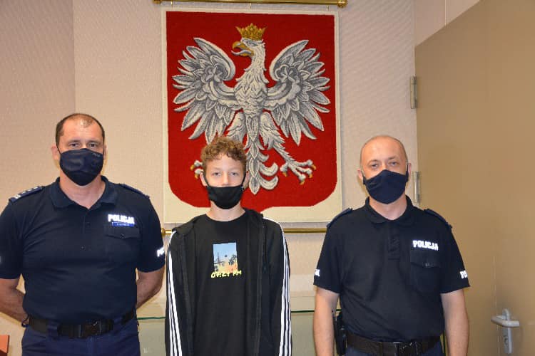 chłopiec uratował rowerzystę - Wielkopolska Policja