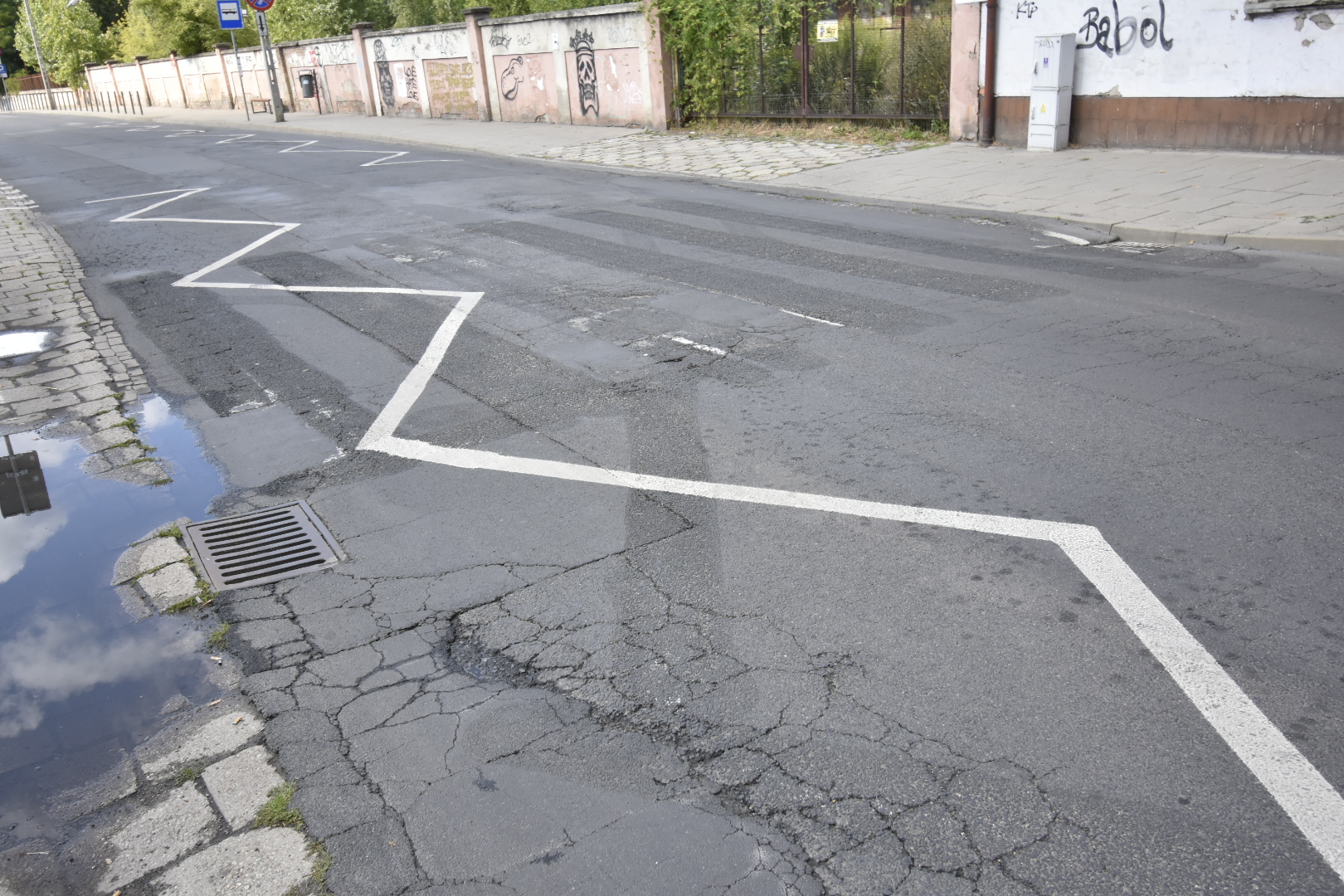 pasy przejście dla pieszych ulica robocza poznań przejście zniknęło - Wojtek Wardejn