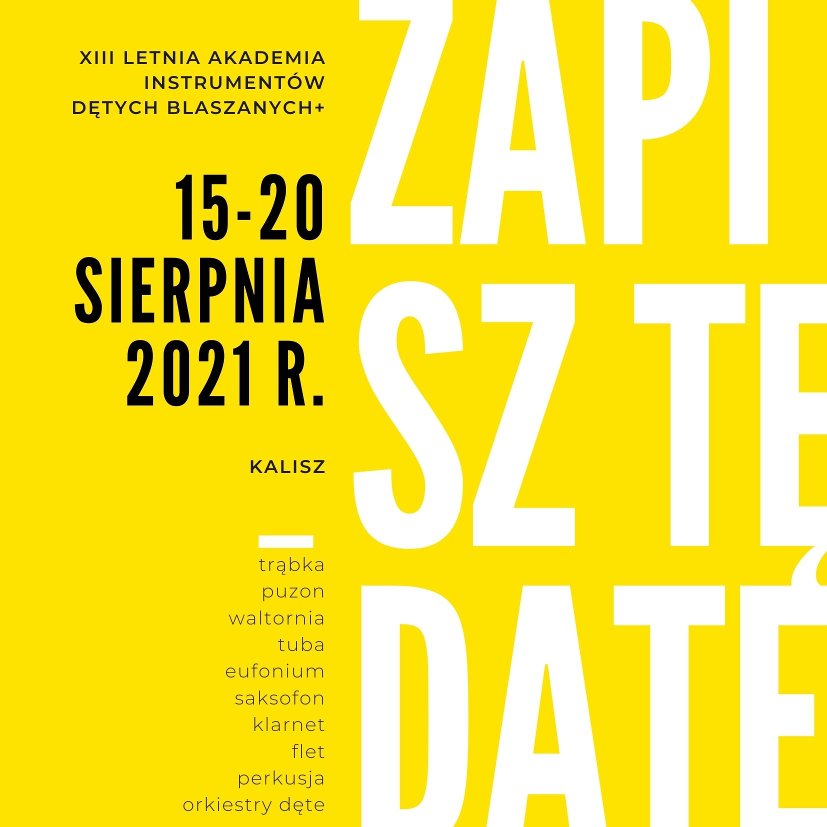 XIII Letnia Akademia Instrumentów Dętych w Kaliszu - www.brassacademy.eu
