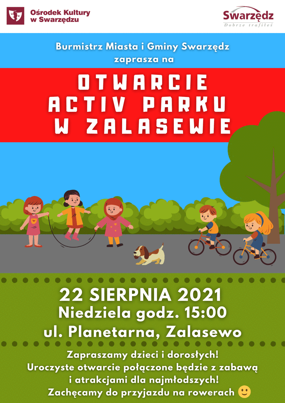 activ park otwarcie plakat