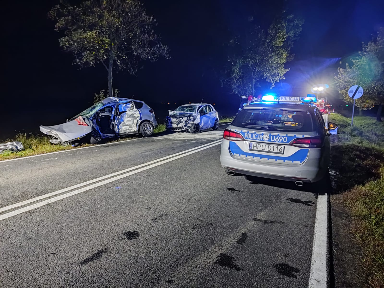 rawicz zderzenie czołowe wypadek  - KPP Rawicz