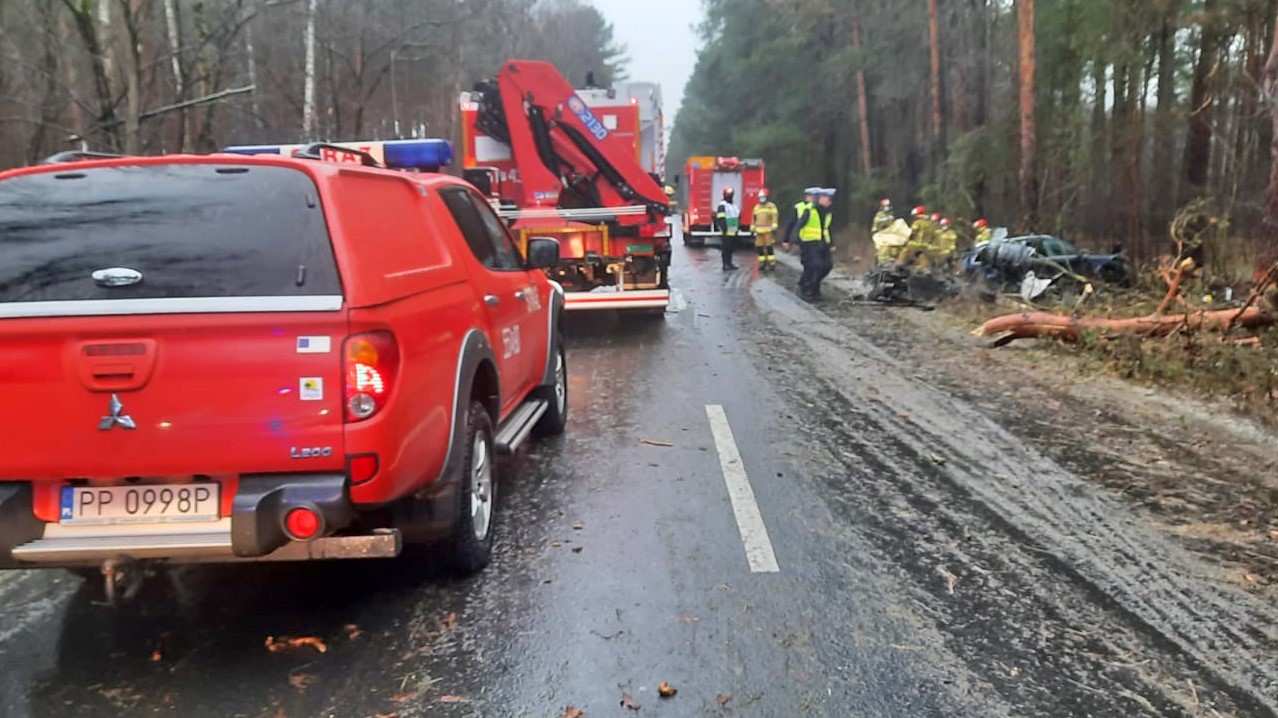 wypadek śmiertelny piła trzcianka  - mł.kpt. Michalski Jacek - PSP Piła