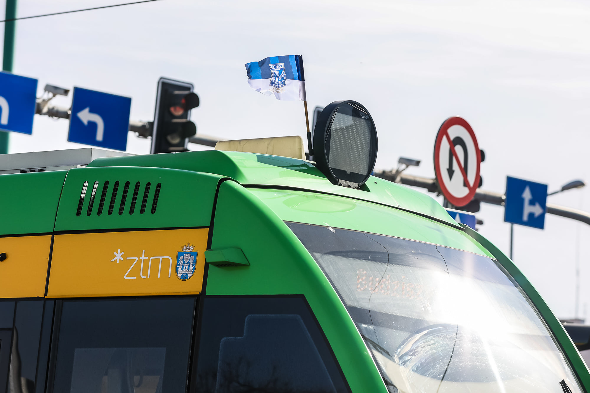 tramwaj flaga - Lech Poznań