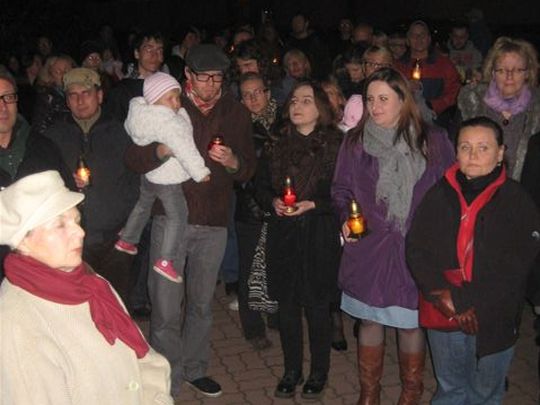 Protest ws. MOK-u w Kaliszu - Danuta Synkiewicz