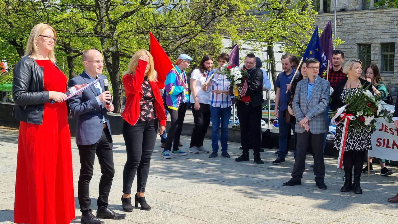 pochód 1 maja lewica - Magdalena Konieczna - Radio Poznań