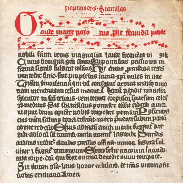 gaude mater - rękopis