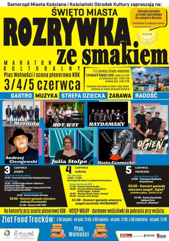 Dni Kościana ze smakiem i nową płytą zespołu Ogień - Organizator