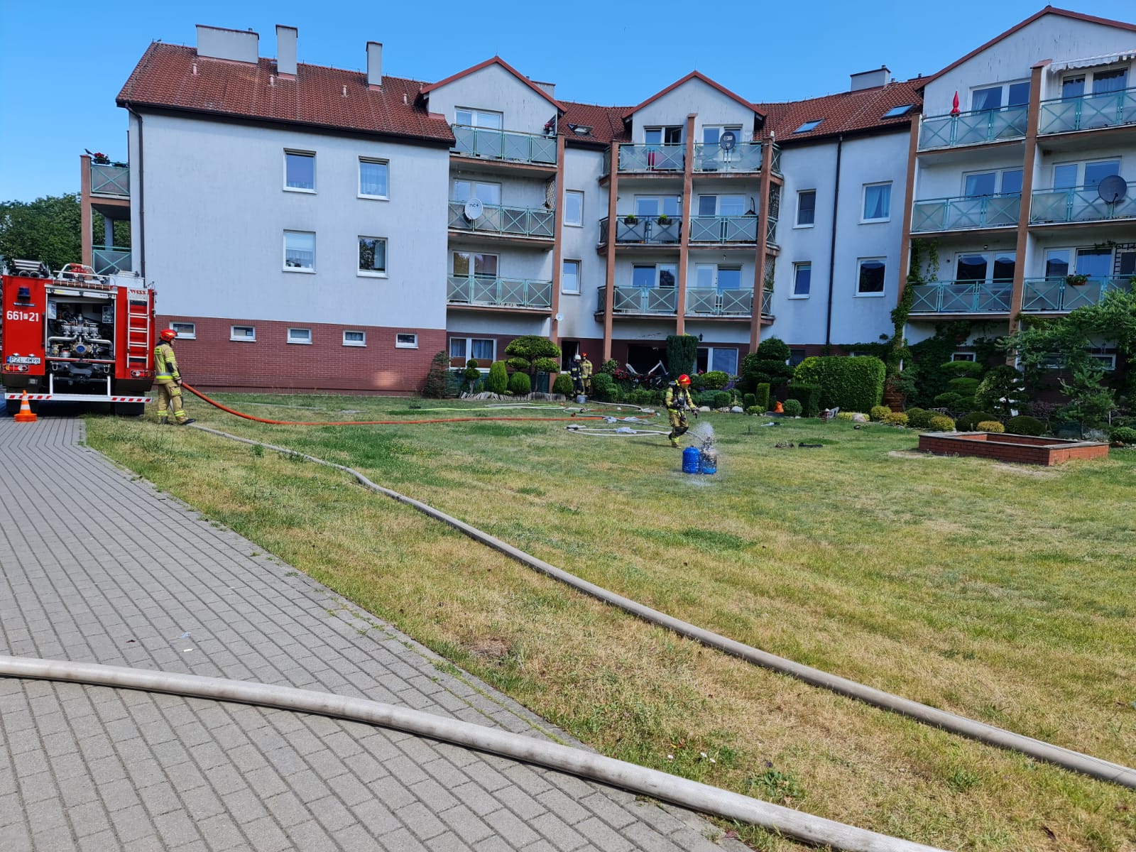 Wybuch gazu i pożar mieszkania w Złotowie - Przemysław Stochaj