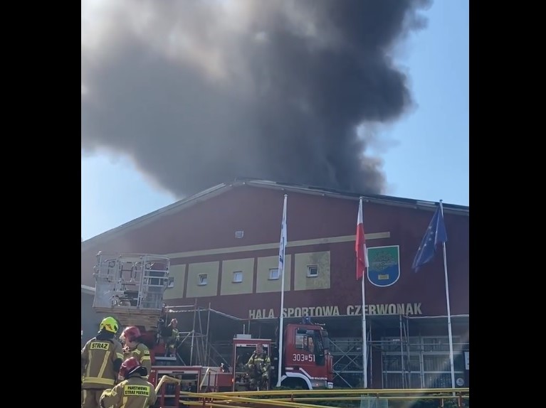 pożar czerwonak hala sportowa - Marcin Wojtkowiak - Wójt Gminy Czerwonak