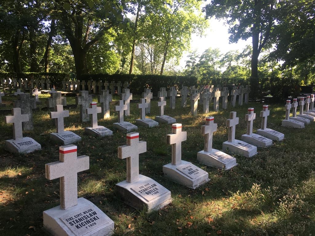 Kaliszanie porządkują mogiły żołnierzy na cmentarzu wojskowym na Majkowie - Danuta Synkiewicz 