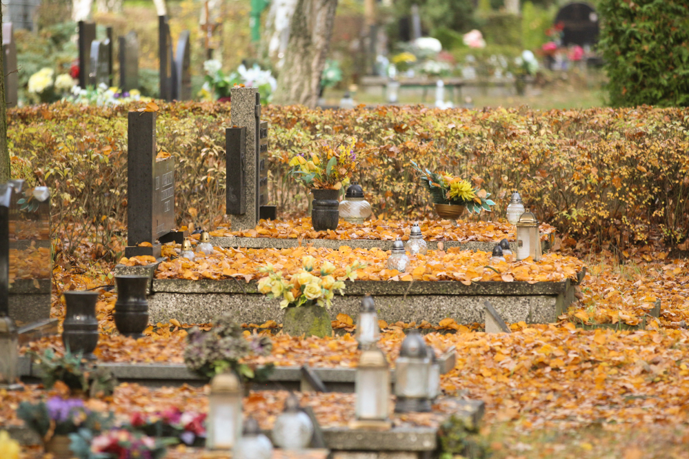 nagrobki nagrobek grób groby cmentarz wszystkich świętych znicze - Leon Bielewicz - Radio Poznań