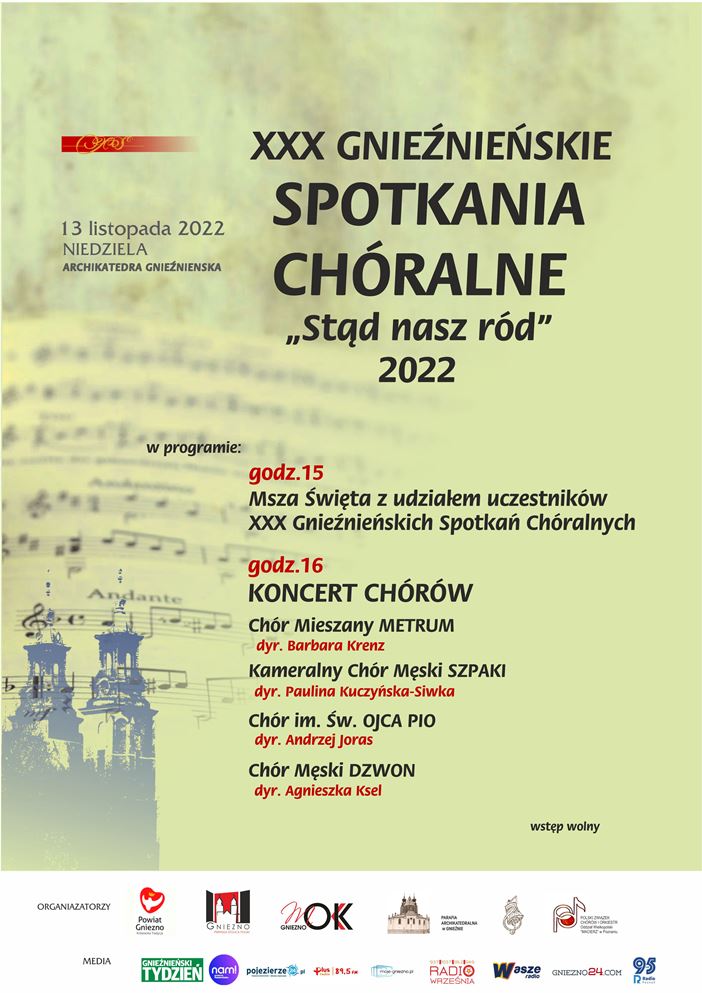Jubileuszowe Spotkania Chóralne w Gnieźnie 2022 - Organizator