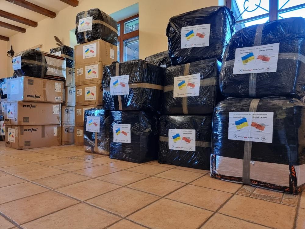 Poznańscy leśnicy wysłali ciepłą odzież dla swoich kolegów po fachu na Ukrainie - RDLP w Poznaniu