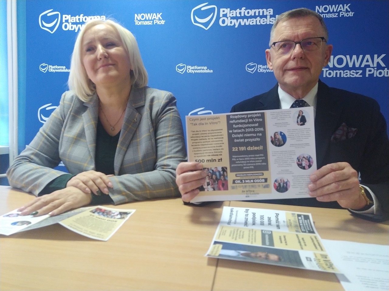 poseł Tomasz Nowak i radna Urszula Maciaszek  - Sławomir Zasadzki - Radio Poznań