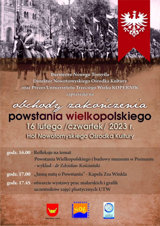 Nowy Tomyśl świętuje zakończenie zwycięskiego Powstania Wielkopolskiego - UM Nowy Tomyśl